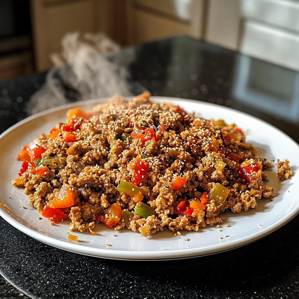 Hackfleisch Pfanne asiatisch