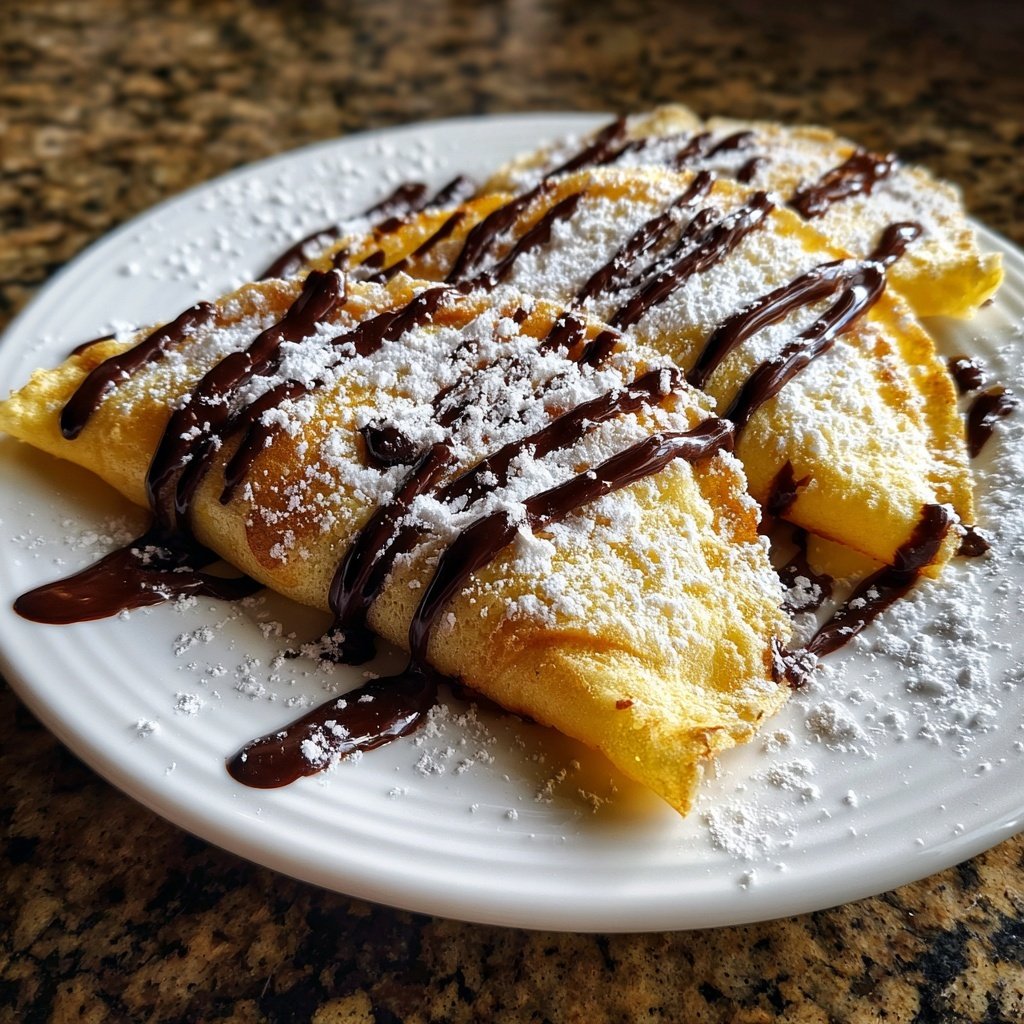 Pfannkuchen mit Schokolade