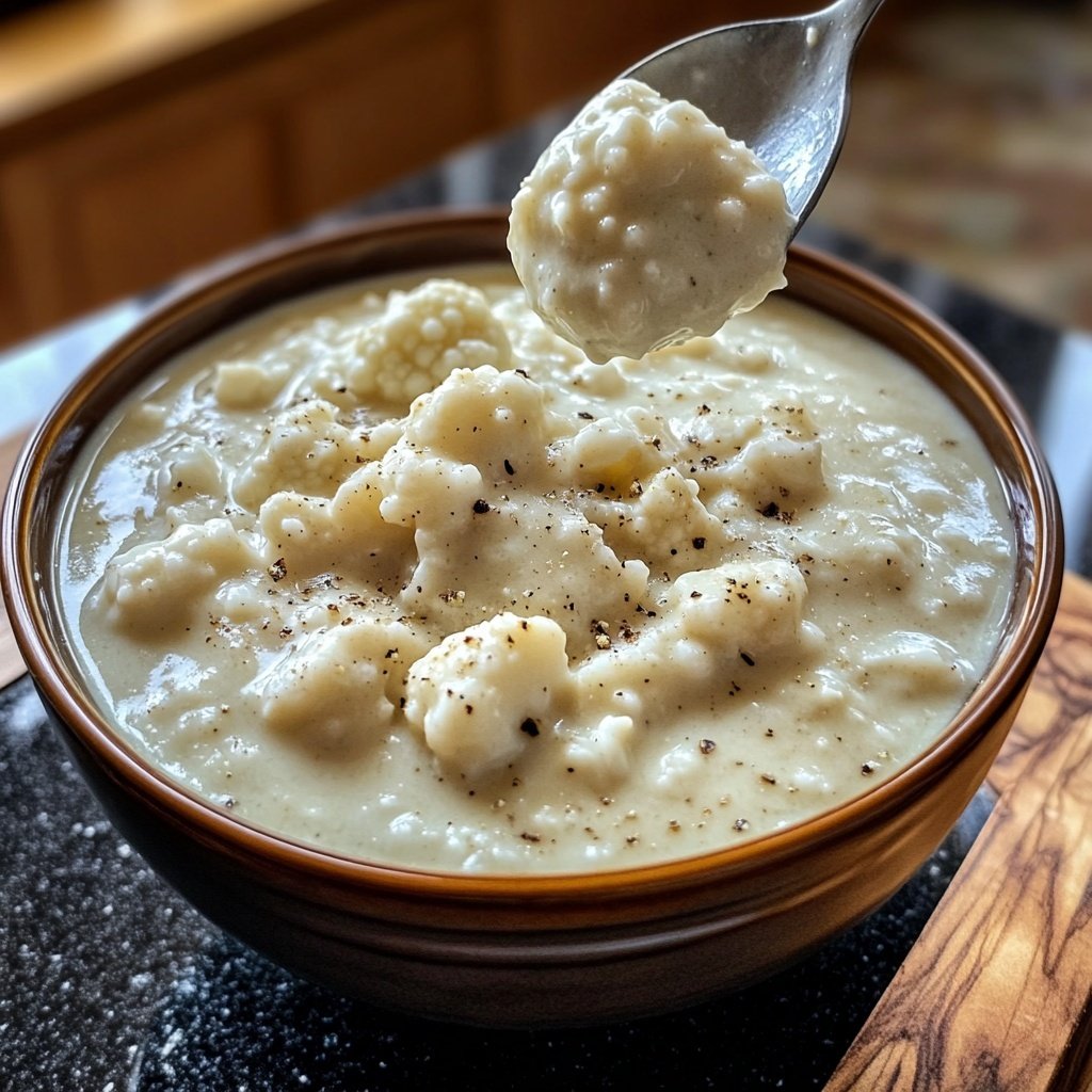 Cremige Blumenkohlsuppe mit einfachen Zutaten
