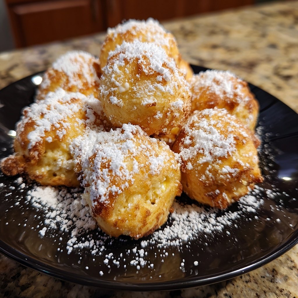 Quarkbällchen mit Vanillejoghurt