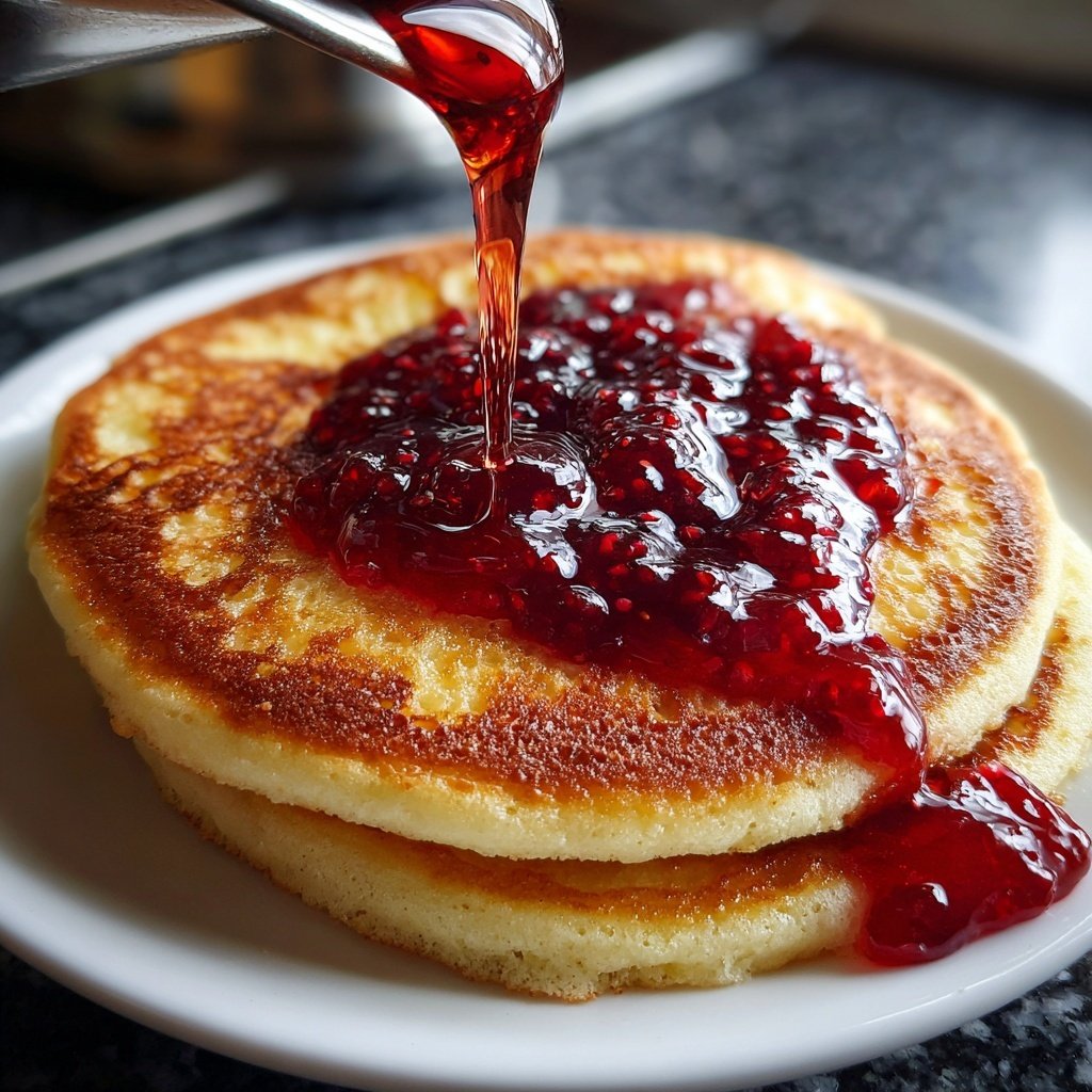 Pfannkuchen mit Marmelade
