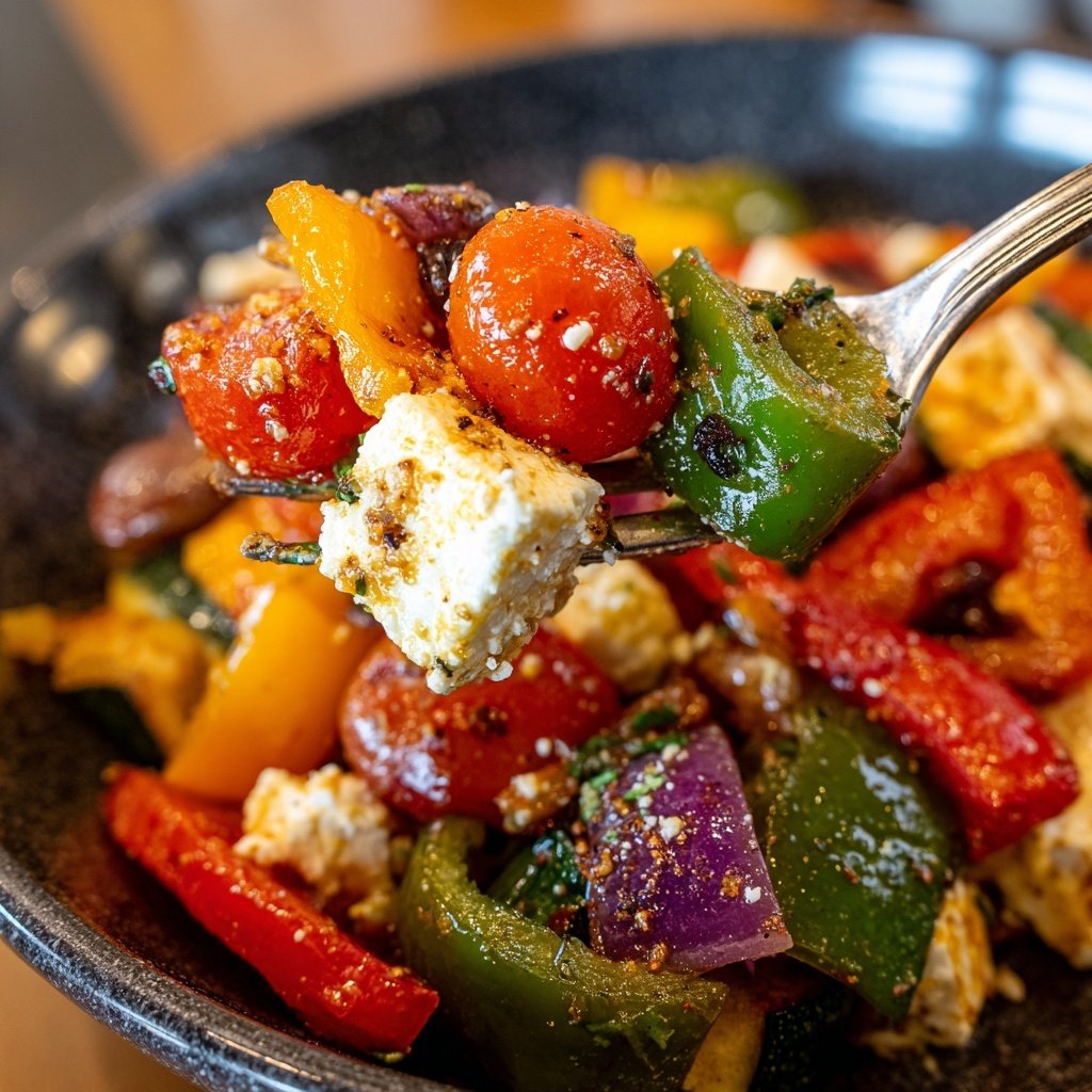 Gesund & Leicht Mediterrane Gemüsepfanne mit Feta