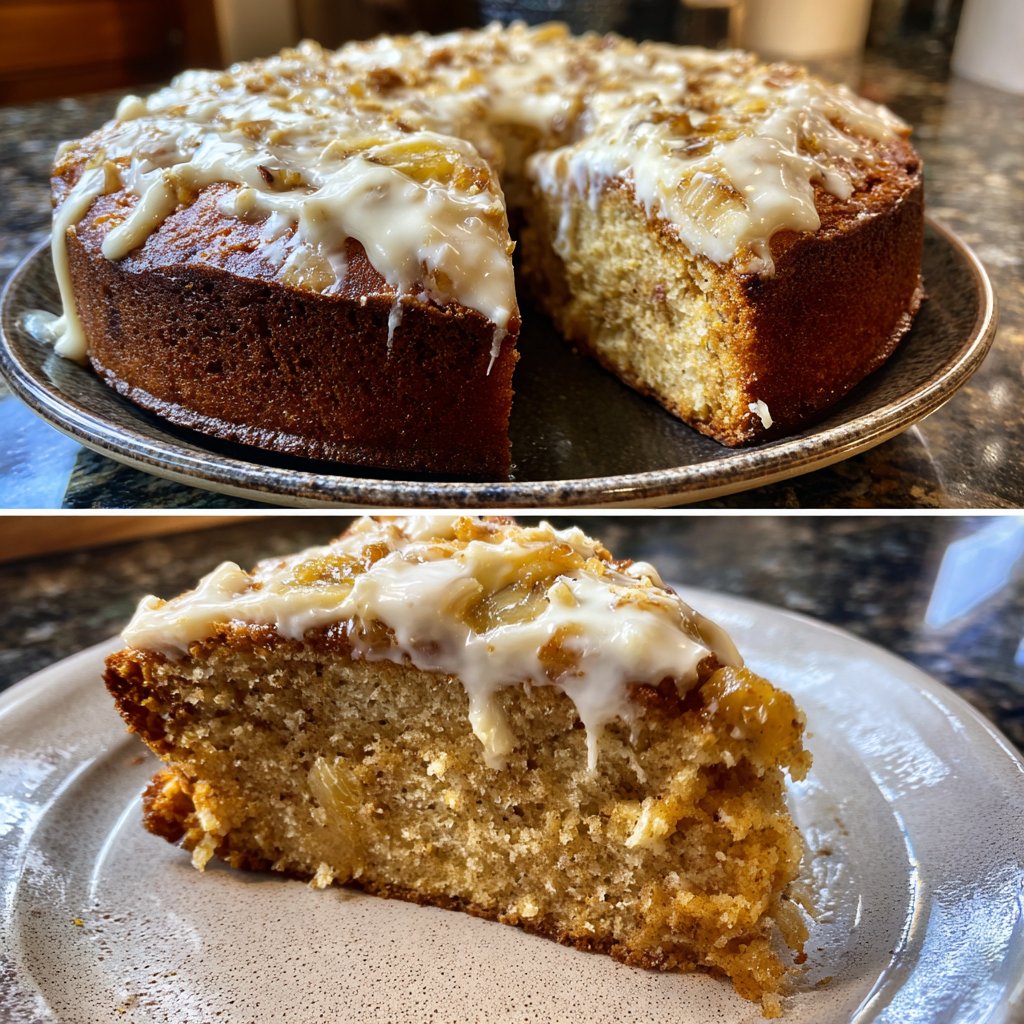 Bananenkuchen mit Joghurt und Honig