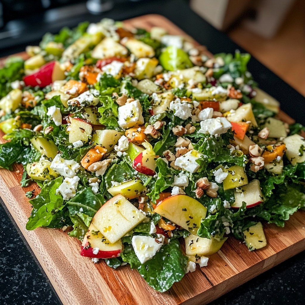 Brokkoli-Salat mit Äpfeln, Nüssen & Feta – Knackig & frisch